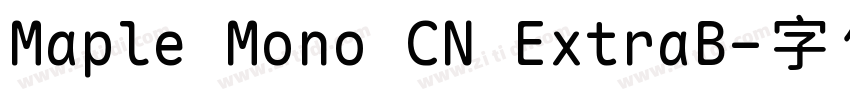 Maple Mono CN ExtraB字体转换